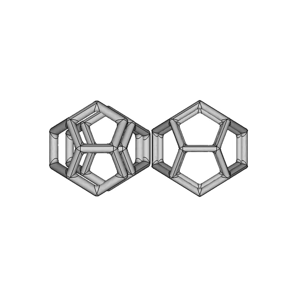 Dodecahedron Shape Pipe Frame | 3D Engineering Design File_90_0_degree_snapshot