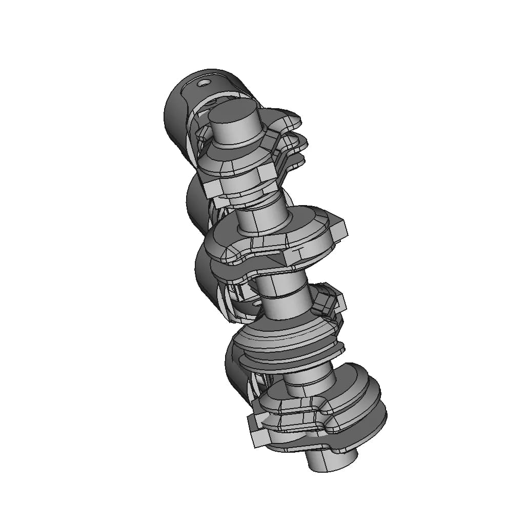 Crank And Piston | High-Quality CAD Model_60_30_degree_snapshot