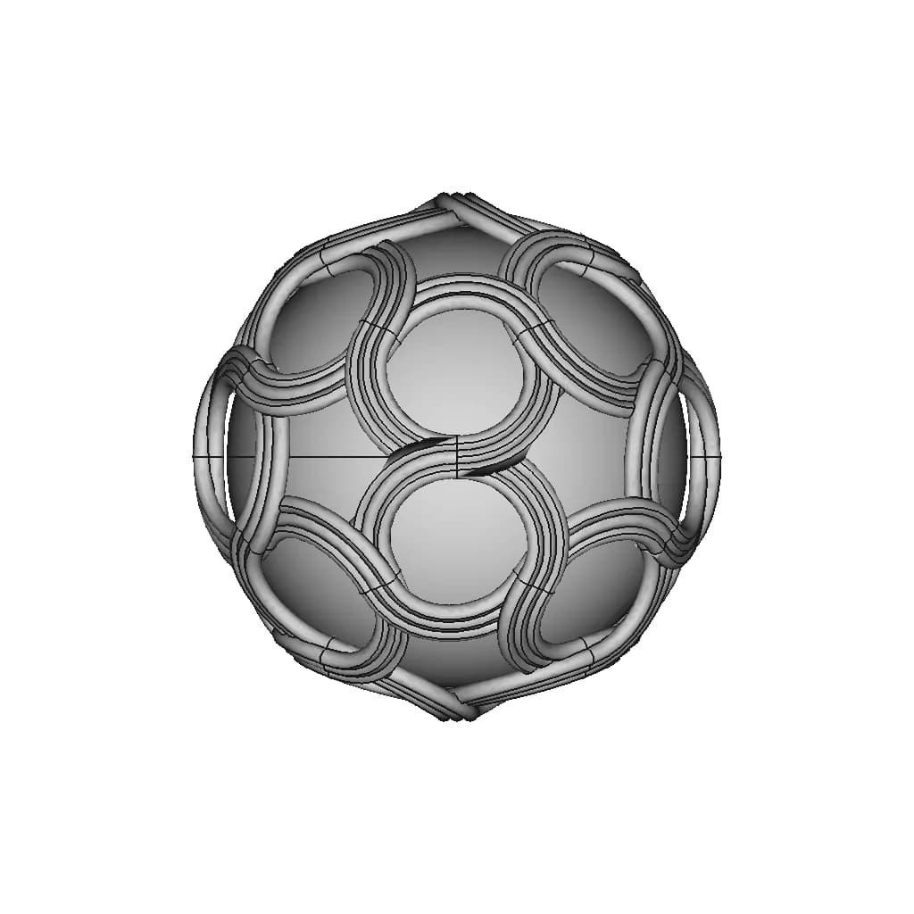 Golden Woven Ball - Downloadable CAD Representation_0_0_degree_snapshot