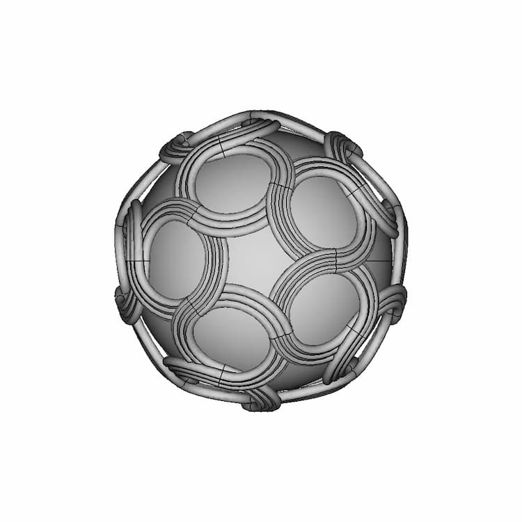 Golden Woven Ball - Downloadable CAD Representation