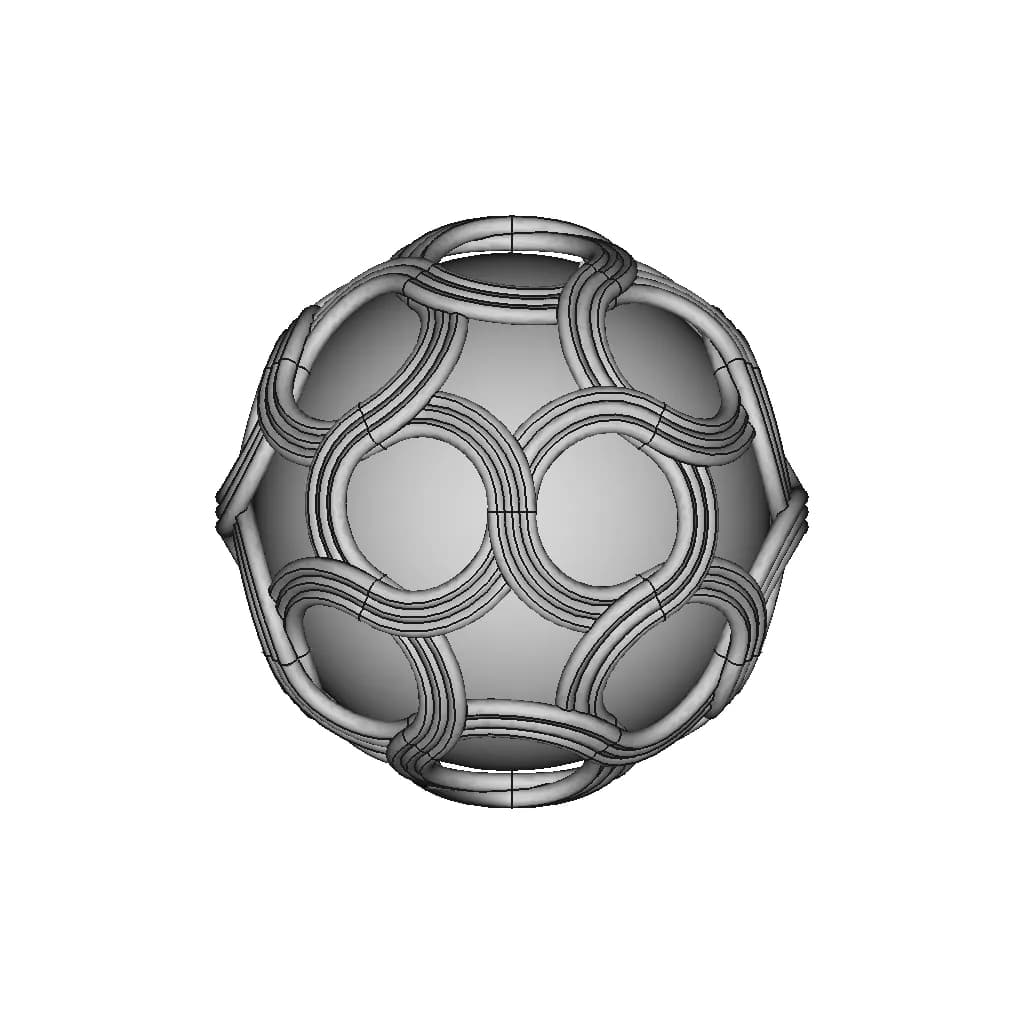 Golden Woven Ball - Downloadable CAD Representation_270_0_degree_snapshot