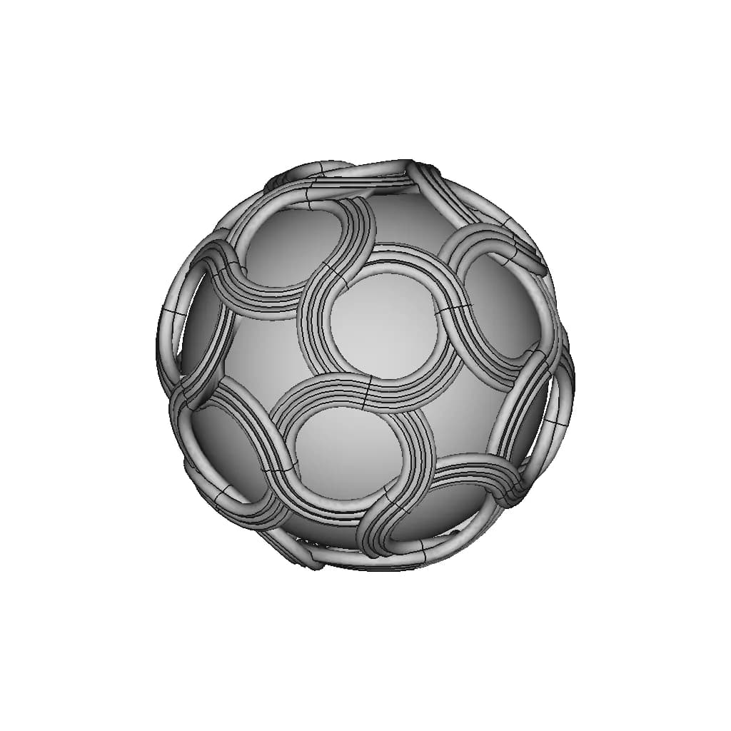 Golden Woven Ball - Downloadable CAD Representation_60_30_degree_snapshot