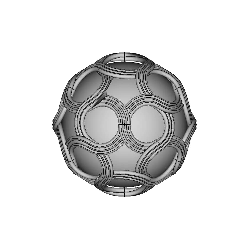 Golden Woven Ball - Downloadable CAD Representation_90_0_degree_snapshot
