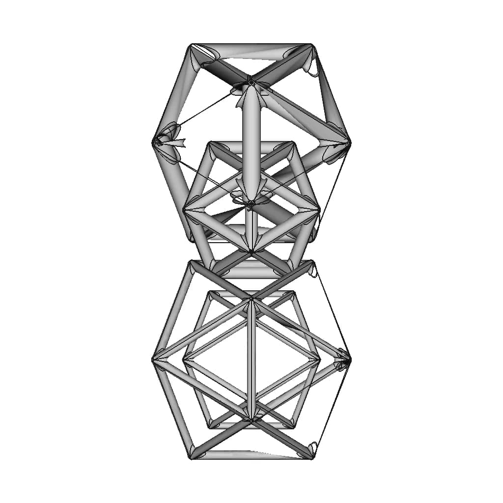 Icosahedron Shape Pipe Frame - Downloadable CAD Representation_0_270_degree_snapshot