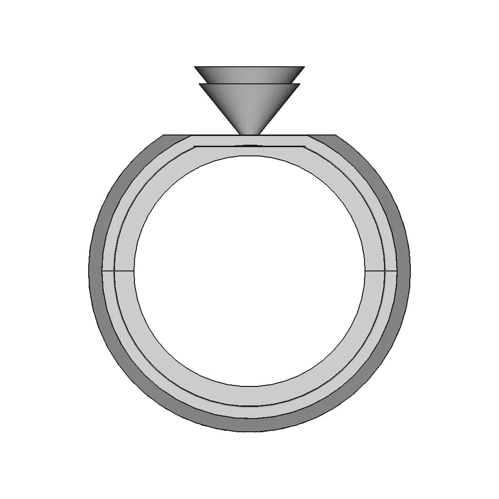 Diamond Ring | High-Quality CAD Model_0_0_degree_snapshot