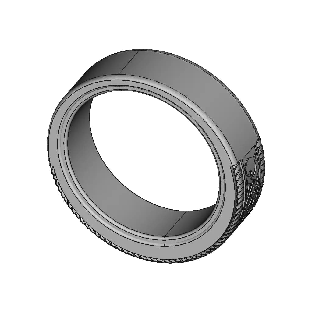 Engagement Ring | High-Quality CAD Model_60_30_degree_snapshot