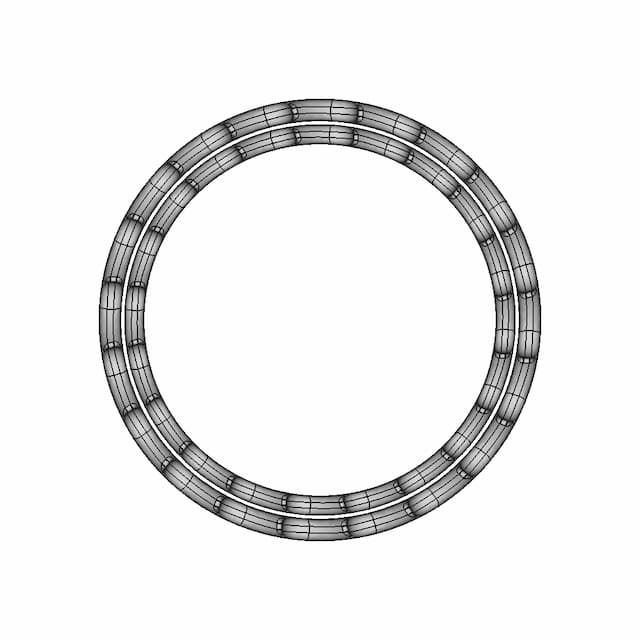 Rowed Hearts Ring | High-Quality CAD Model