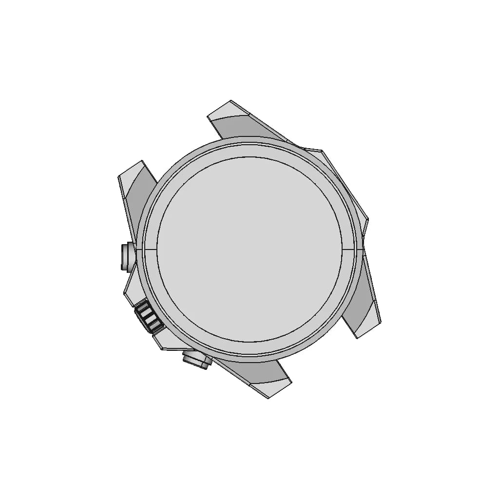 Casio Edifice Watch (Relogio Casio Edifice) - Downloadable CAD Representation_0_0_degree_snapshot