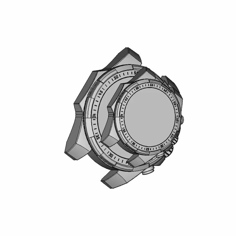 Casio Edifice Watch (Relogio Casio Edifice) - Downloadable CAD Representation