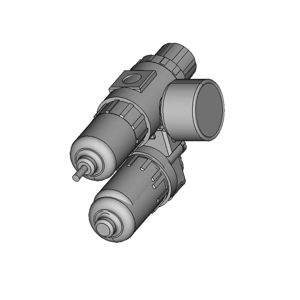 Afc2000 Compress Air Pressure Regulator - Downloadable CAD Representation_60_30_degree_snapshot