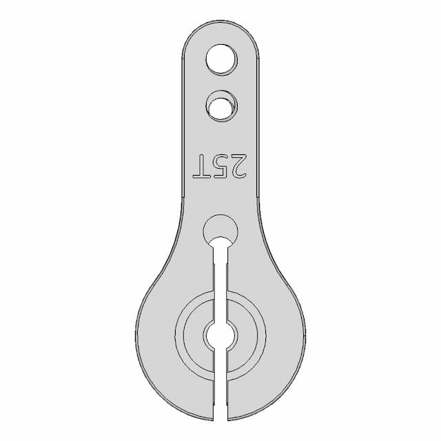 [1493] Aluminum Servo Horn For Futaba Standard 25T - Robust & Adjustable | 3D Engineering Design File