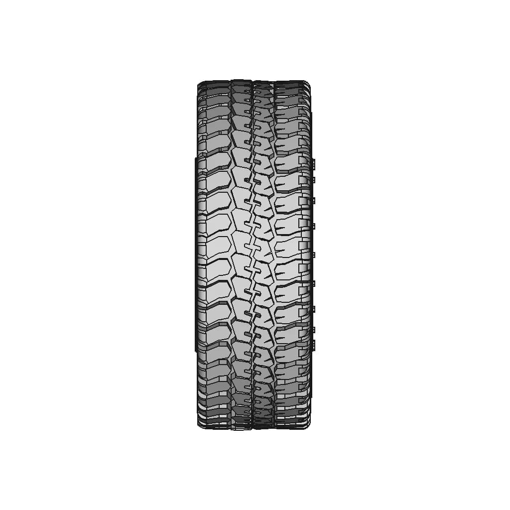Wheel 33Inch Diameter, 275 Wide. | High-Quality CAD Model_270_0_degree_snapshot