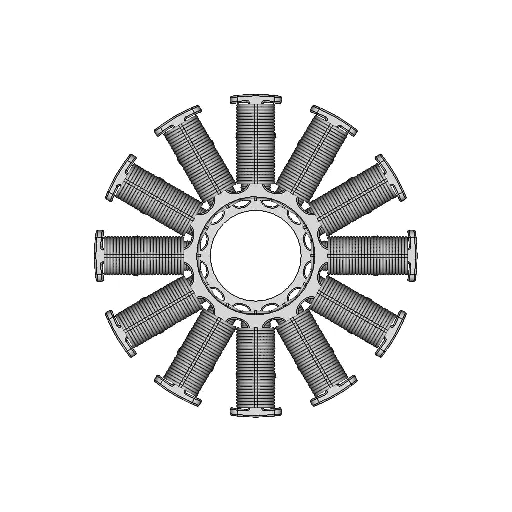 Dc Motor Winding - Downloadable CAD Representation_90_0_degree_snapshot