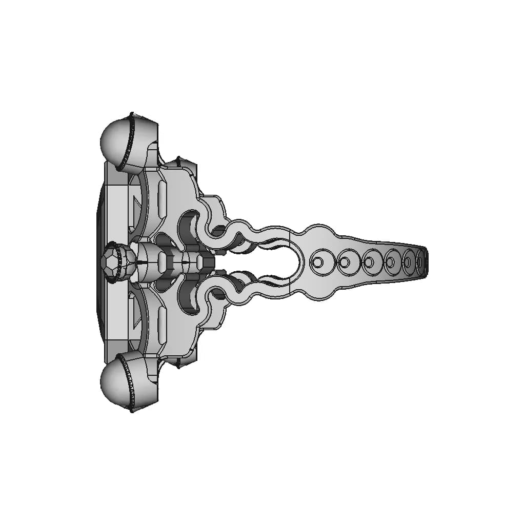 Ring With Rubies And Pearls - Downloadable CAD Representation_0_90_degree_snapshot