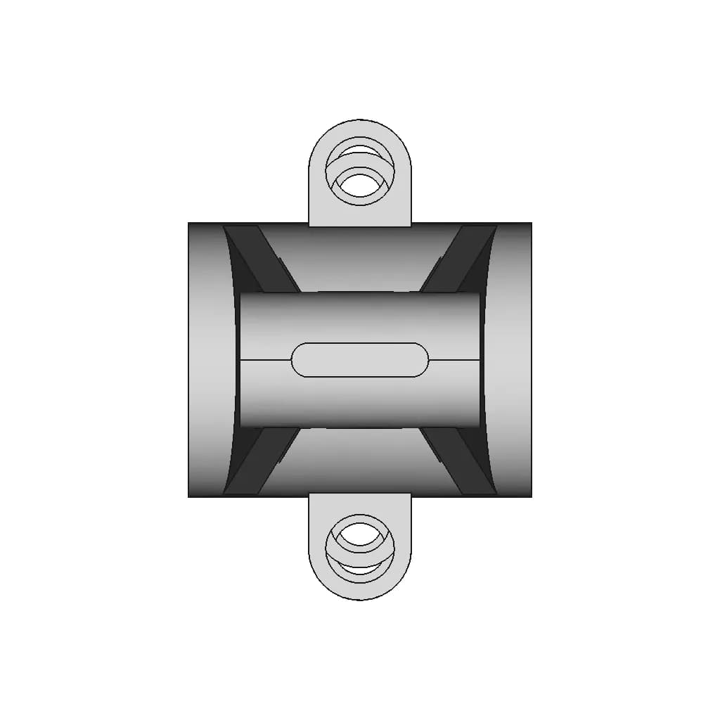 Simple Bearing Seat | High-Quality CAD Model_0_0_degree_snapshot