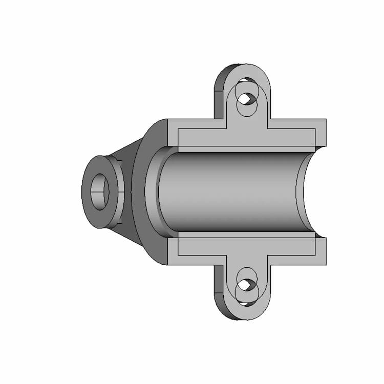 Simple Bearing Seat | High-Quality CAD Model
