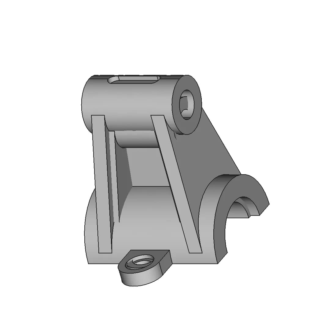 Simple Bearing Seat | High-Quality CAD Model_60_30_degree_snapshot