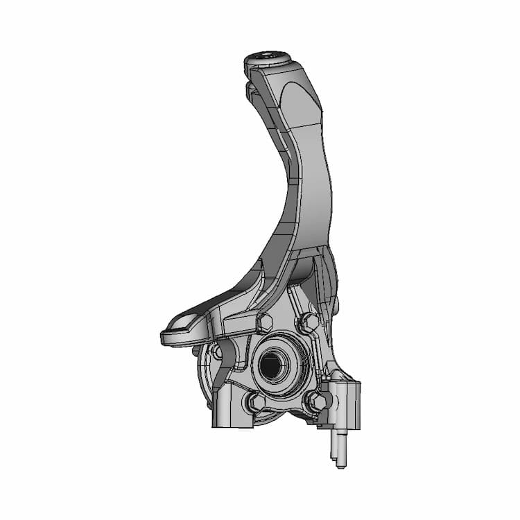 Acura Rl Front Drivers Knuckle | High-Quality CAD Model