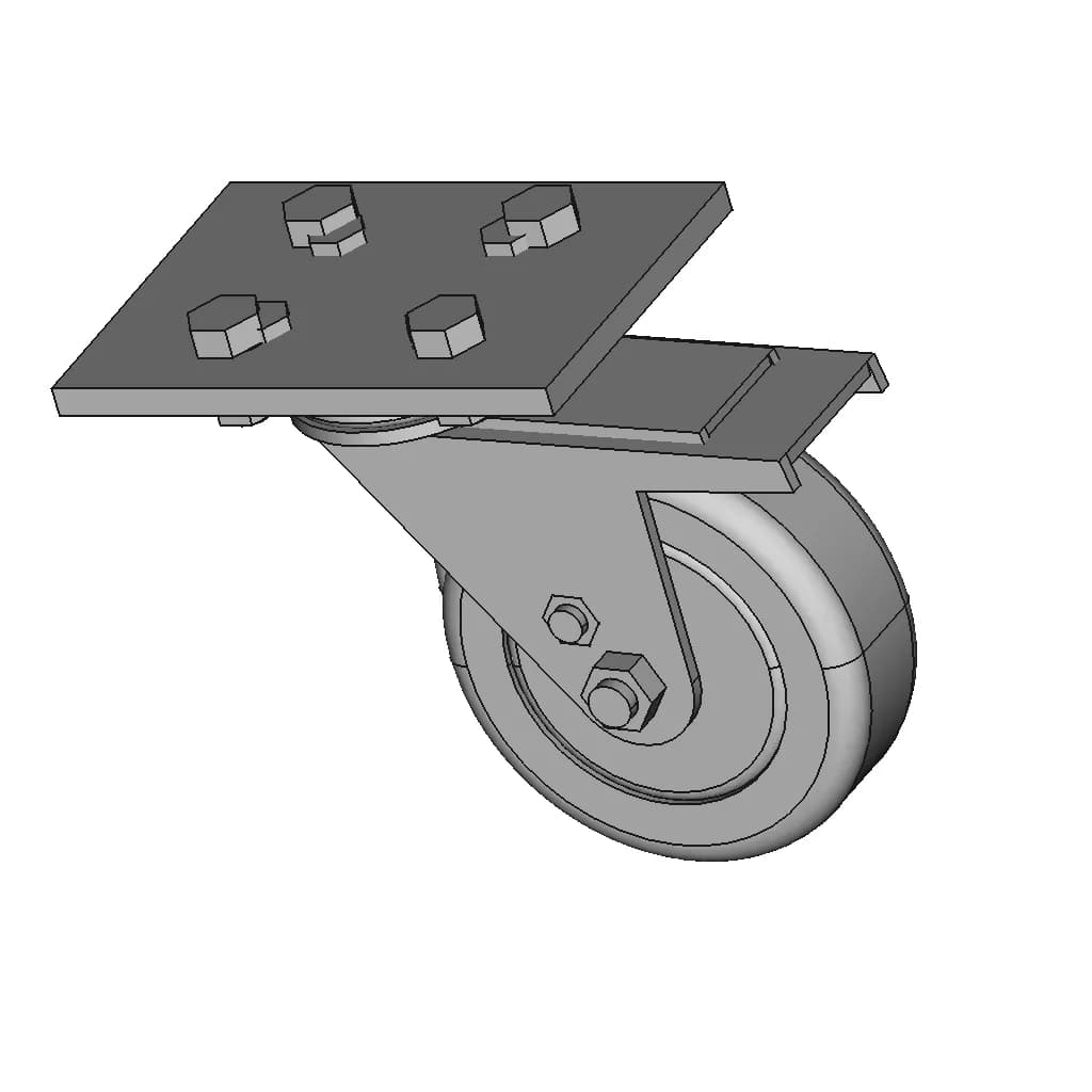 Foldable Ladder Trolley | High-Quality CAD Model_60_30_degree_snapshot