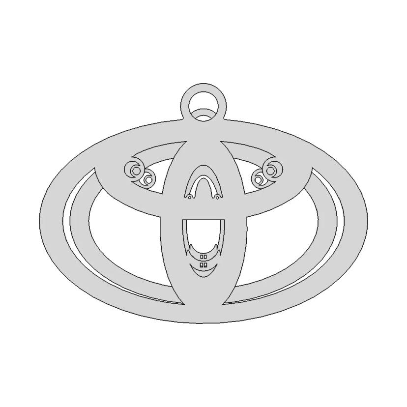 Funny Toyota Car Logo Keychain | 3D Engineering Design File
