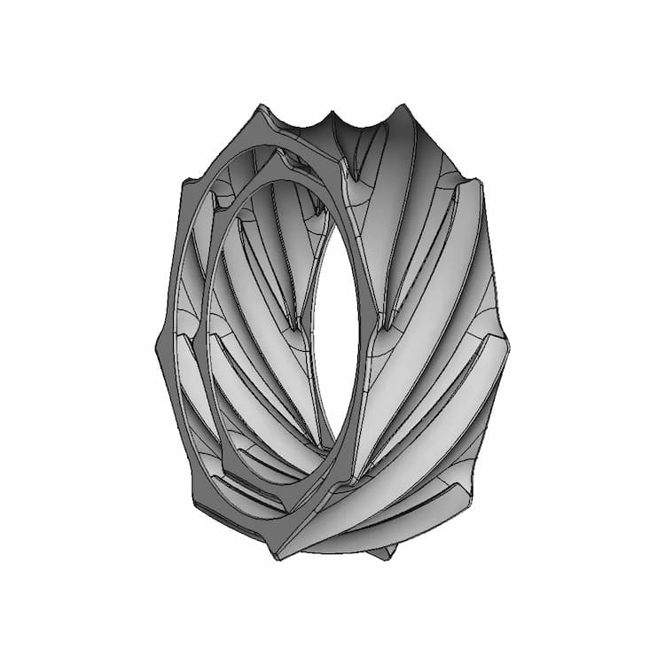 Simple Organic Ring Design, 2020.10.01. - Downloadable CAD Representation