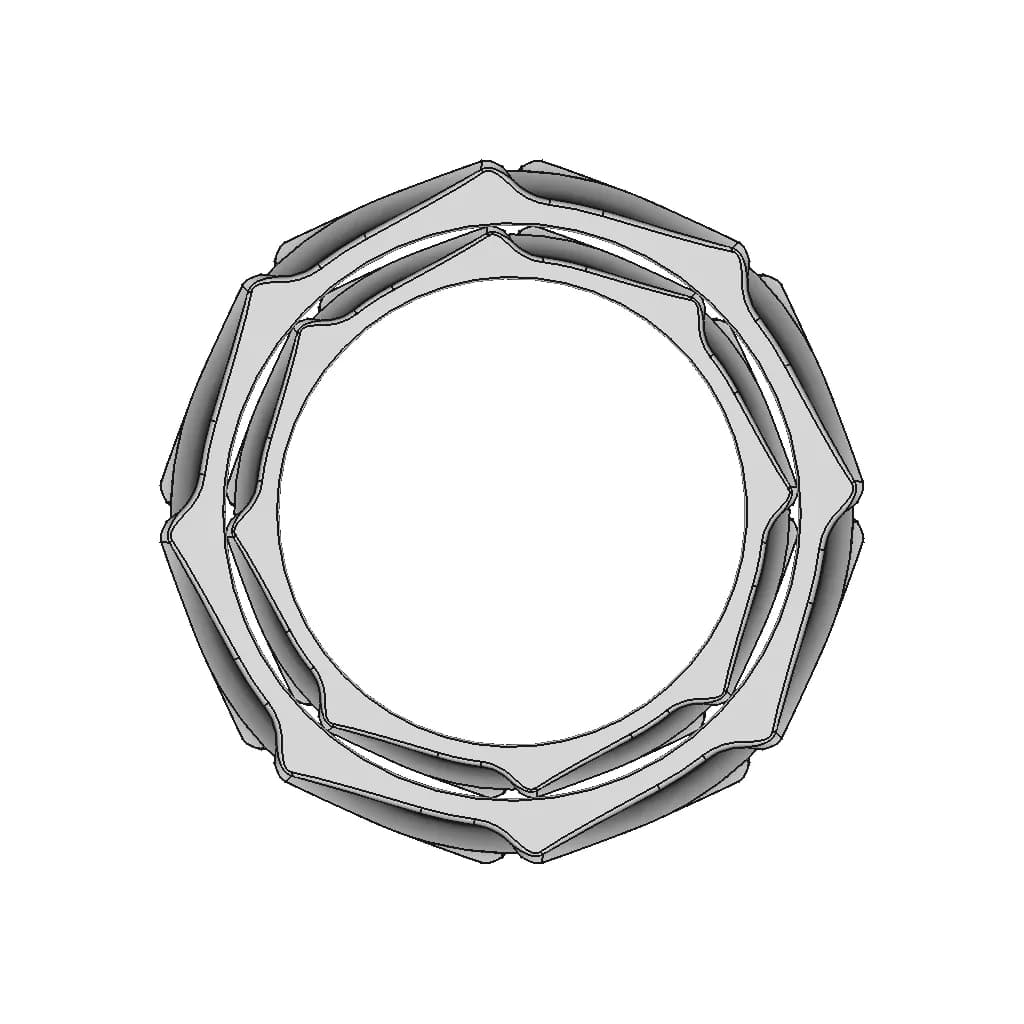 Simple Organic Ring Design, 2020.10.01. - Downloadable CAD Representation_0_90_degree_snapshot
