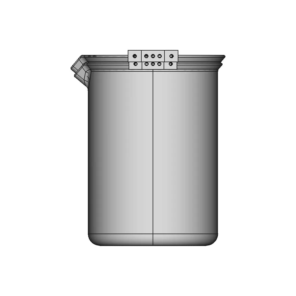 1000Ml Glass Beaker W Anodes - Downloadable CAD Representation_0_0_degree_snapshot