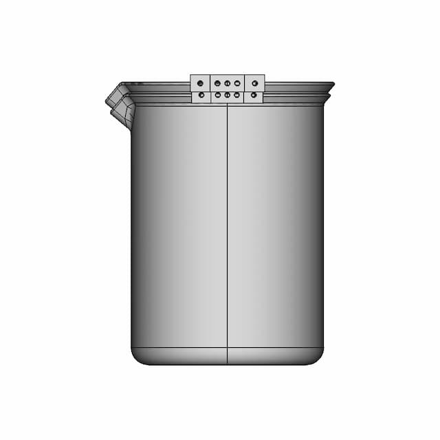 1000Ml Glass Beaker W Anodes - Downloadable CAD Representation