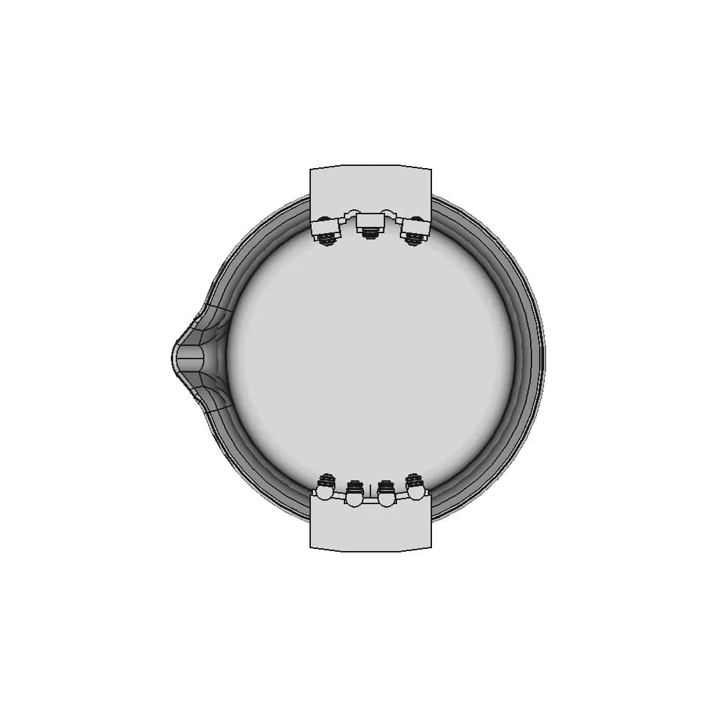 1000Ml Glass Beaker W Anodes - Downloadable CAD Representation_270_0_degree_snapshot