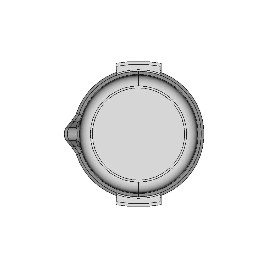 1000Ml Glass Beaker W Anodes - Downloadable CAD Representation_90_0_degree_snapshot