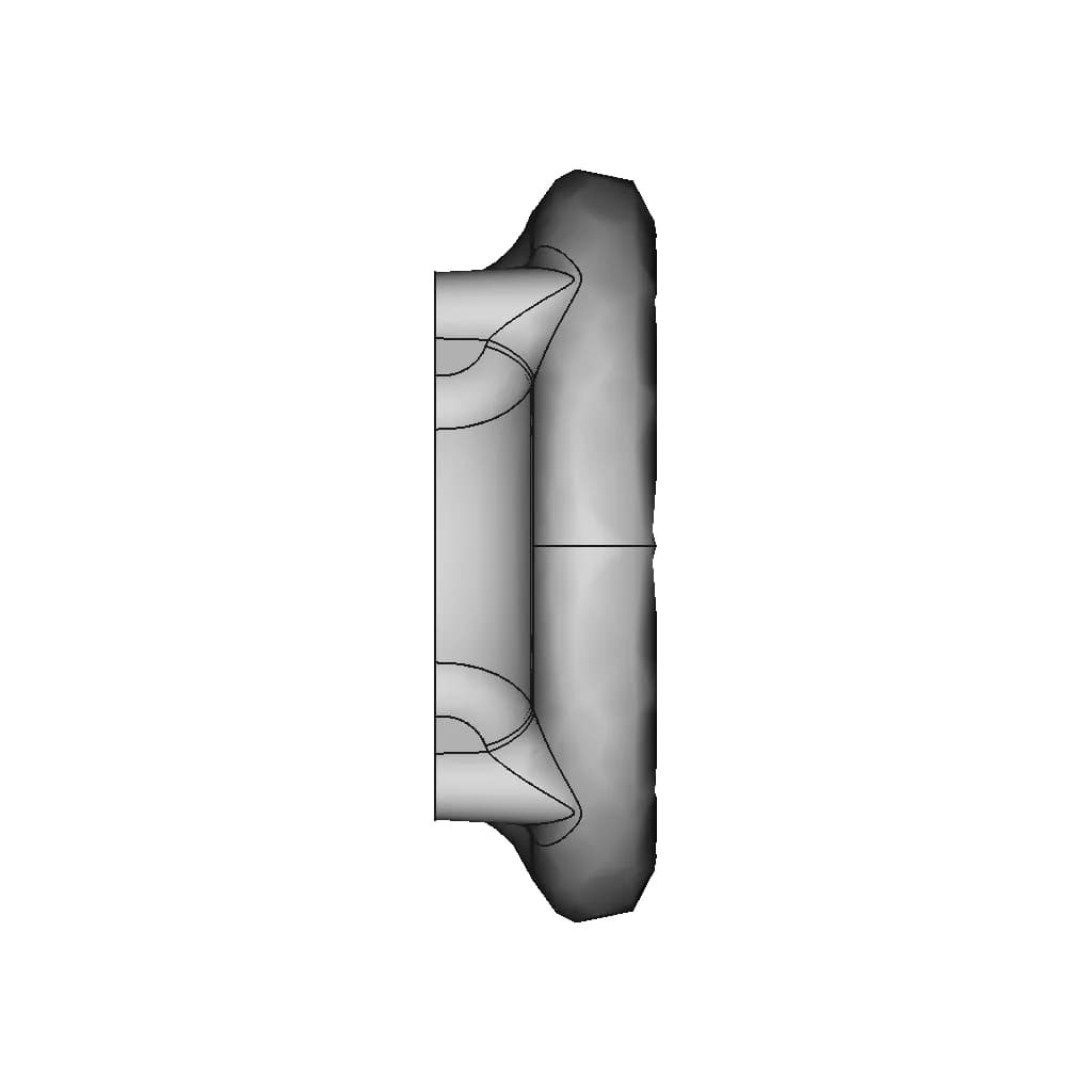 Mazda Mx-5 Miata Dual Plenum Turbo Intake Manifold - Velocity Stack, Air Horn, Trumpet | 3D Engineering Design File_0_0_degree_snapshot