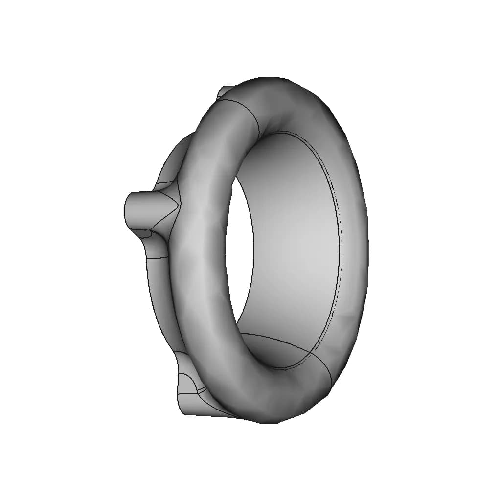 Mazda Mx-5 Miata Dual Plenum Turbo Intake Manifold - Velocity Stack, Air Horn, Trumpet | 3D Engineering Design File_60_30_degree_snapshot
