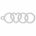 Audi Girl Car Logo Keychain | 3D Engineering Design File_0_0_degree_snapshot