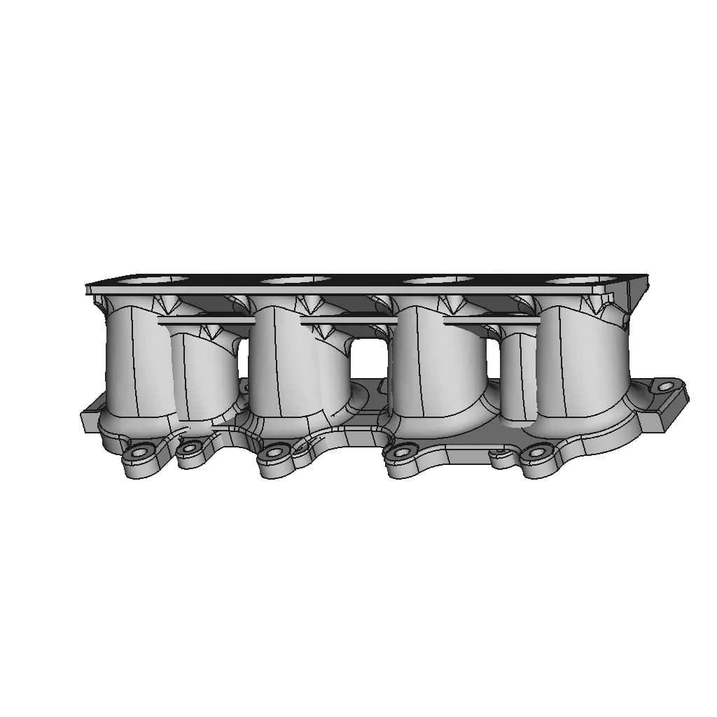 Mazda Mx-5 Miata Dual Plenum Turbo Intake Manifold - Intake Manifold - Downloadable CAD Representation_60_30_degree_snapshot