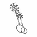 Snowflake Keychain | High-Quality CAD Model_60_30_degree_snapshot
