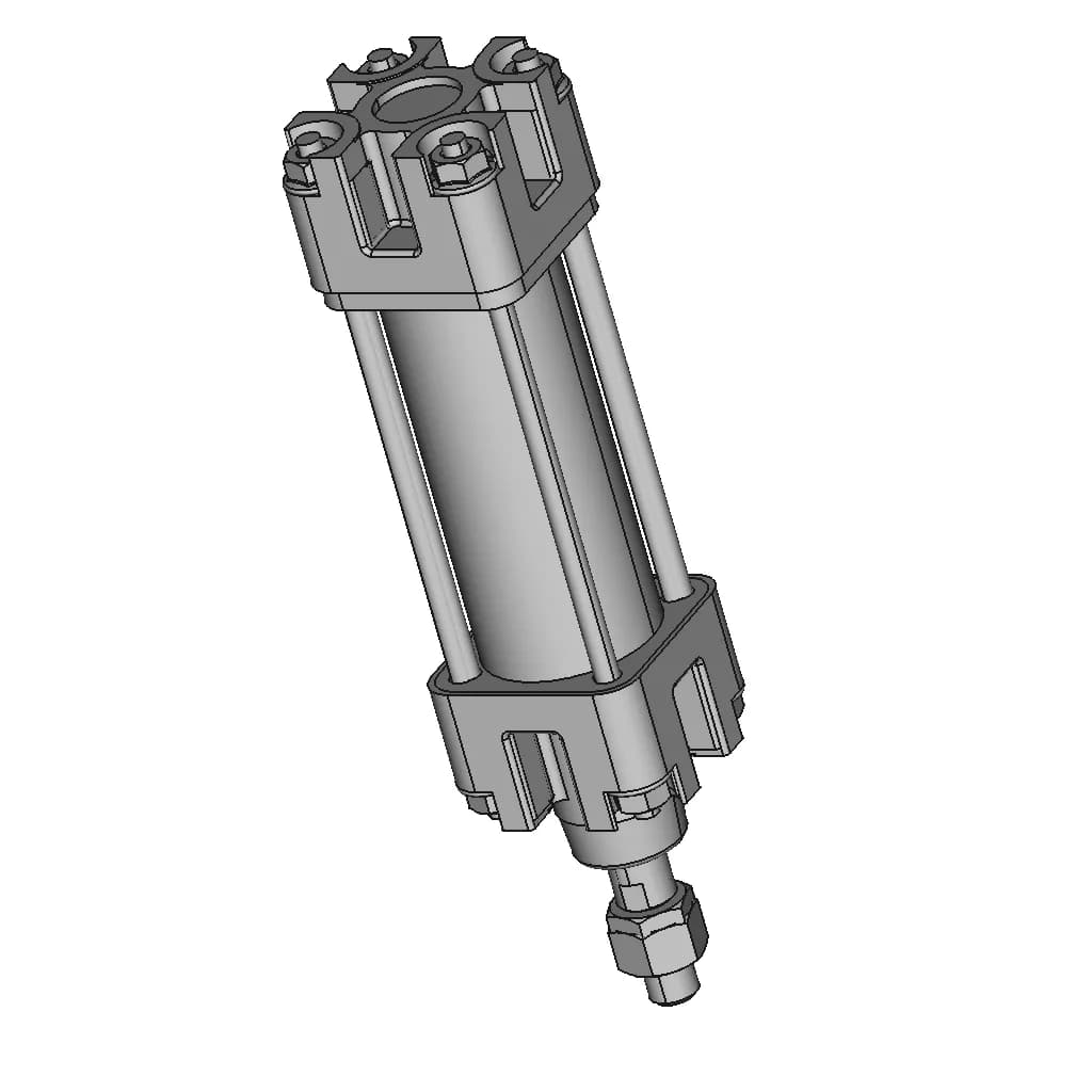 Pneumatic Cylinder | 3D Engineering Design File_60_30_degree_snapshot