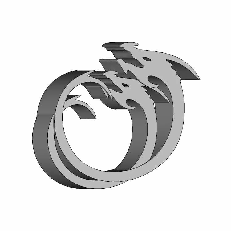 Dragon Letter C | 3D Engineering Design File
