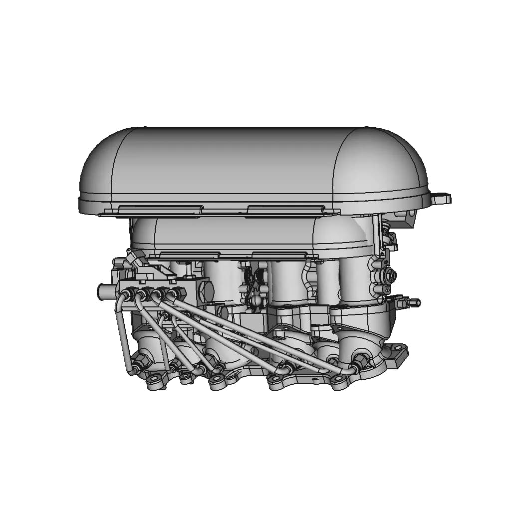 Mazda Mx-5 Miata Individual Throttle Bodies Itb Intake Manifold Assembly | 3D Engineering Design File_60_30_degree_snapshot