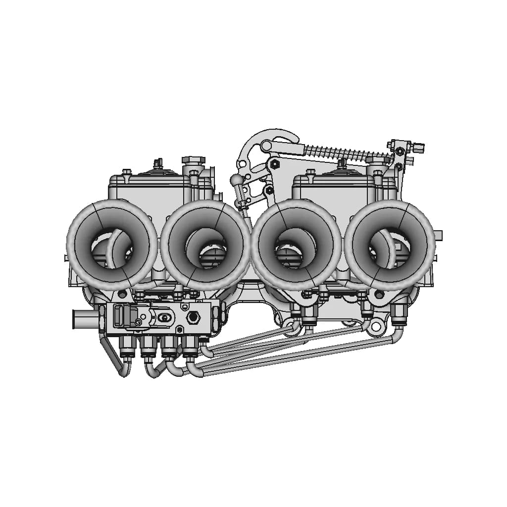 Mazda Mx-5 Miata Dcoe Weber Carburetor Intake Manifold Assembly | High-Quality CAD Model_0_0_degree_snapshot