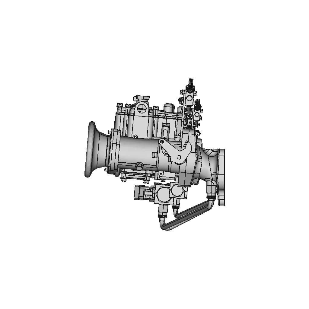 Mazda Mx-5 Miata Dcoe Weber Carburetor Intake Manifold Assembly | High-Quality CAD Model_0_90_degree_snapshot