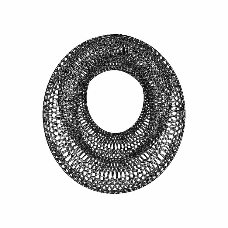 Hexagonal Mesh With Circular Shape - Downloadable CAD Representation