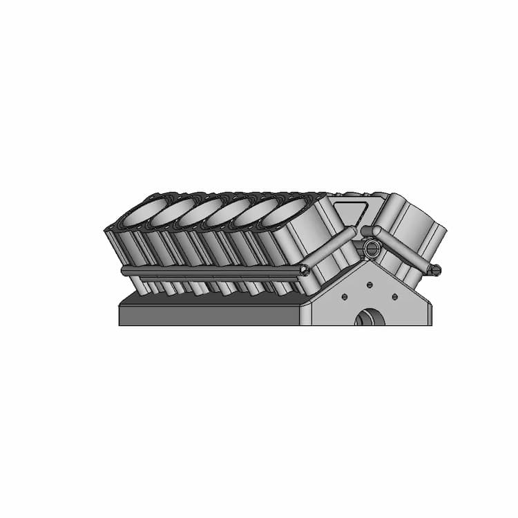V12 Engine Block - Downloadable CAD Representation