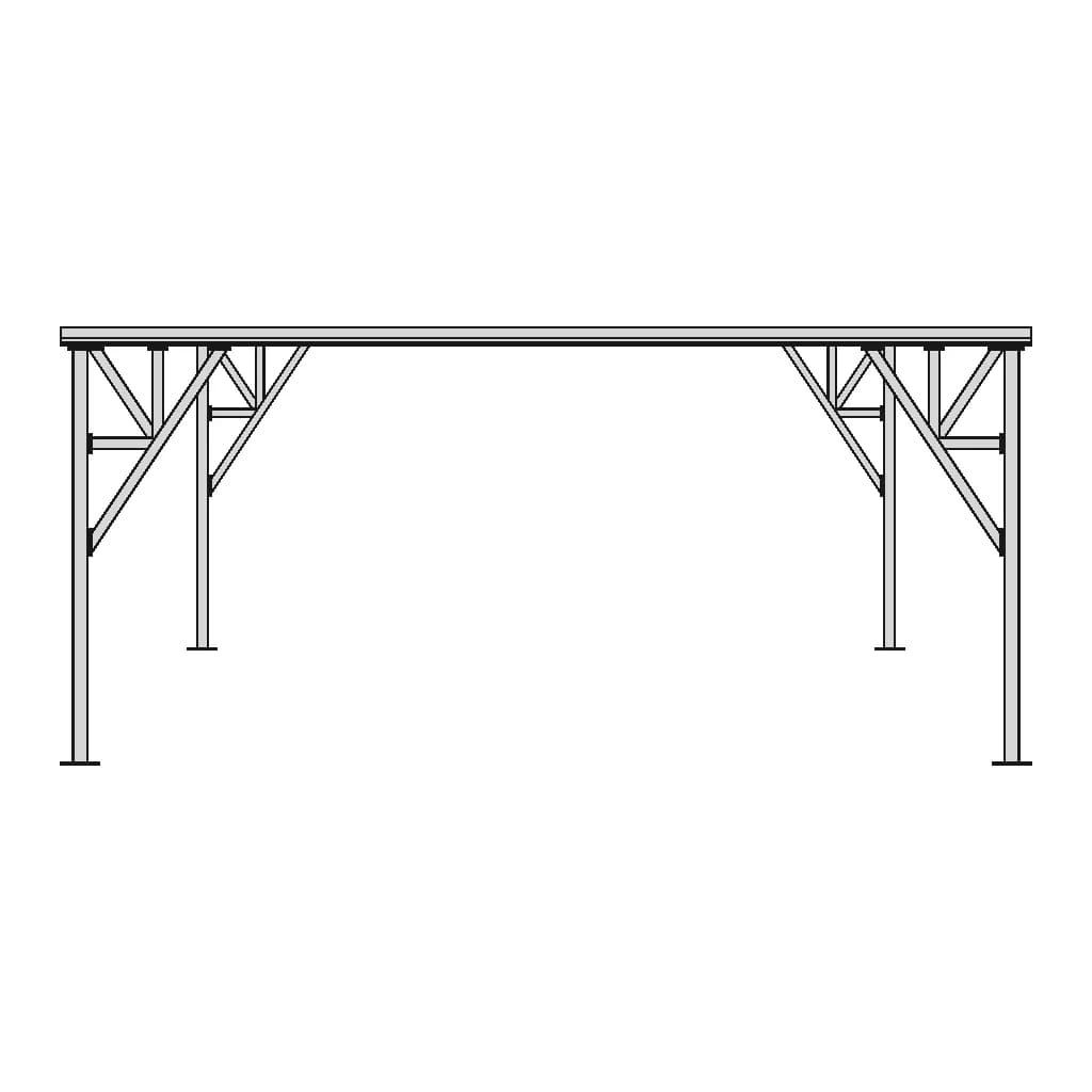 Structure Under 15 Tons Uniform Load - Downloadable CAD Representation_0_90_degree_snapshot