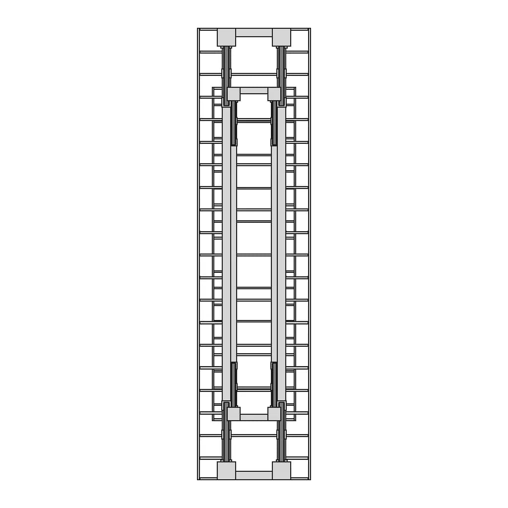 Structure Under 15 Tons Uniform Load - Downloadable CAD Representation_90_0_degree_snapshot