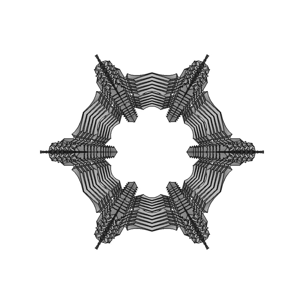 Crystalline Hexagonal Ring Design 01 - Standard Mechanical Component_0_0_degree_snapshot