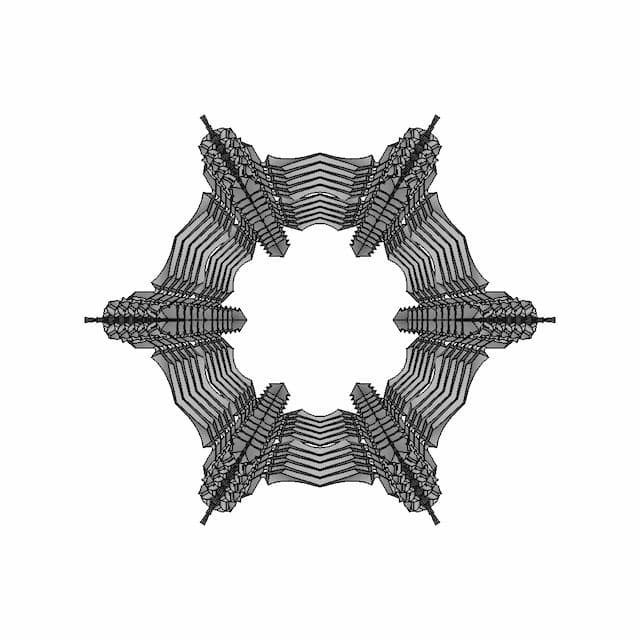Crystalline Hexagonal Ring Design 01 - Standard Mechanical Component