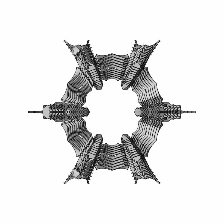 Crystalline Hexagonal Ring Design 01 - Standard Mechanical Component