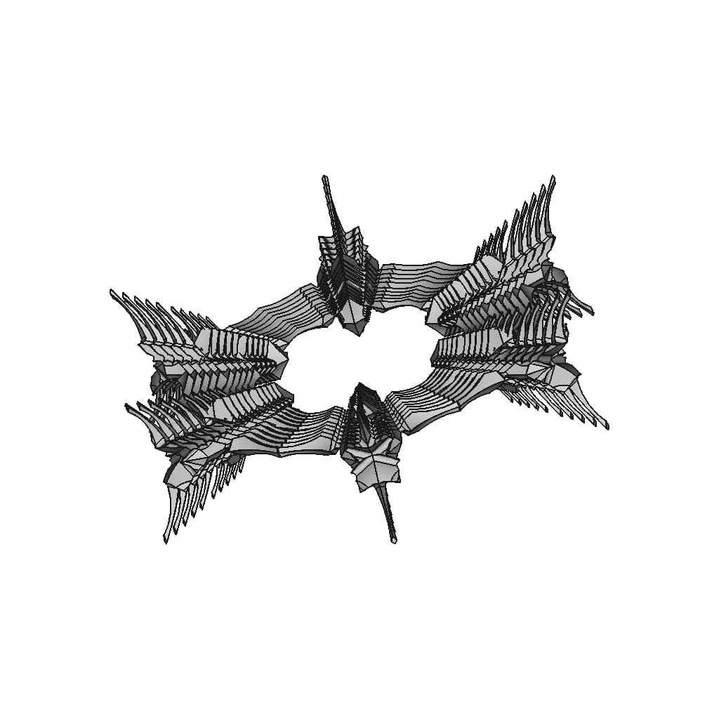 Crystalline Hexagonal Ring Design 01 - Standard Mechanical Component_60_30_degree_snapshot