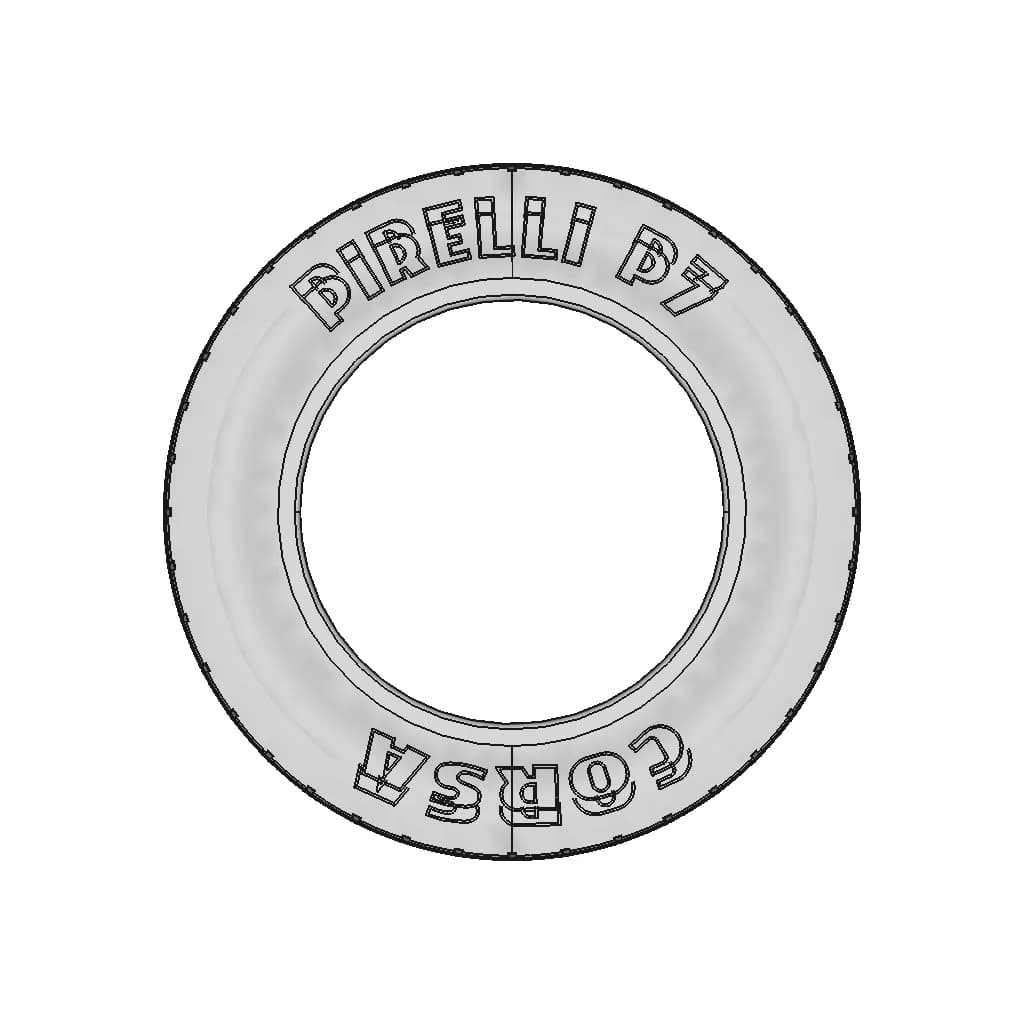 Pirelli P7 Corsa Classic 235/45R15 - Downloadable CAD Representation_0_0_degree_snapshot