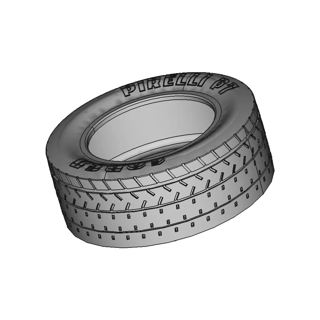 Pirelli P7 Corsa Classic 235/45R15 - Downloadable CAD Representation_60_30_degree_snapshot